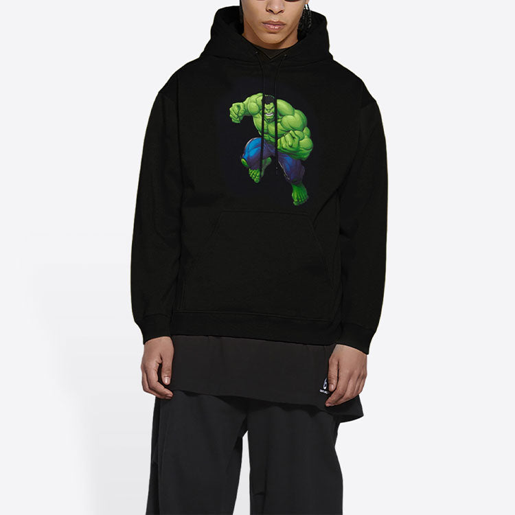 Balenciaga x Marvel Hulk Hoodie Medium Fit 'Black' 600583TLV581000