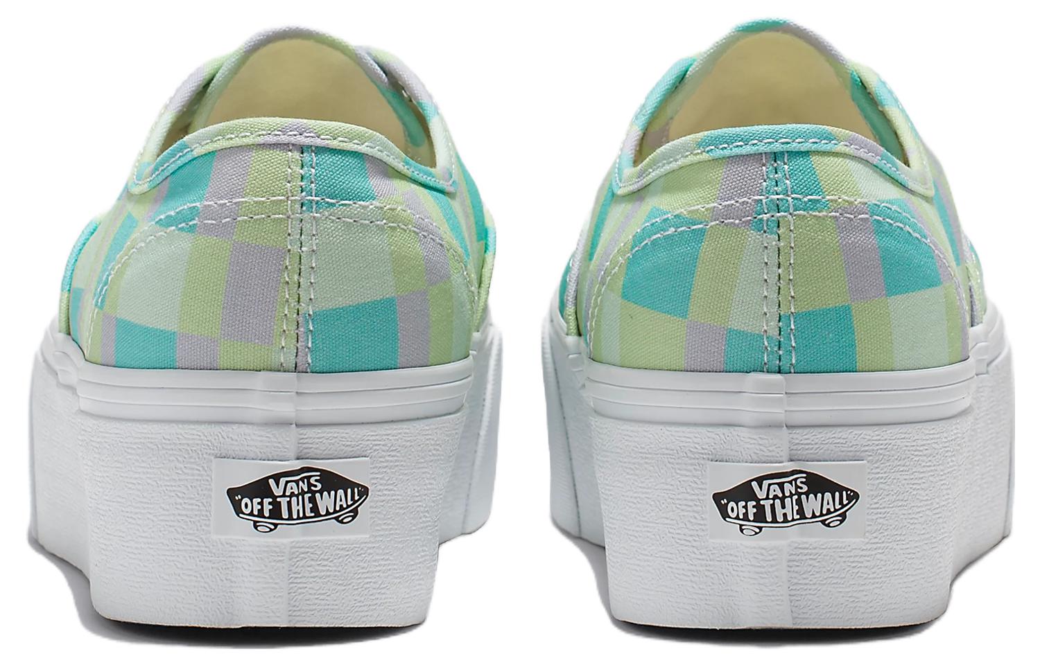(WMNS) Vans Authentic Pastel Picnic Stackform Shoes 'Green White' VN0A5KXXPP5