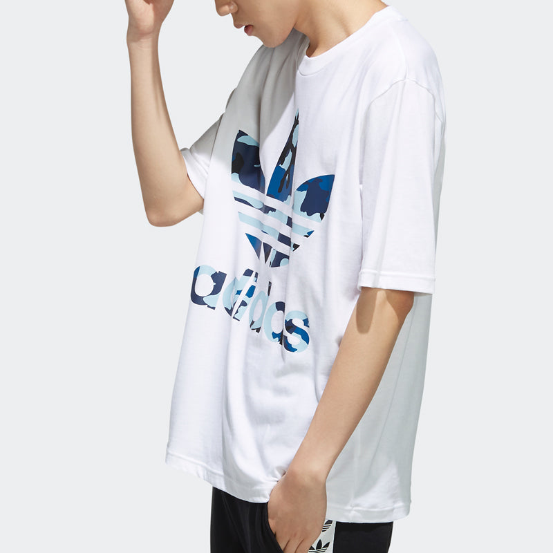 adidas originals SSL TEE CAMO OS Casual Short Sleeve Tops White DX4204