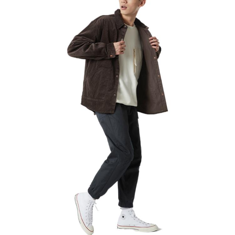 Converse Corduroy Button Shirt Asia Sizing 'Dark Brown' 10024006-A03