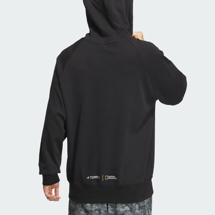 adidas x National Geographic DWR Graphic Hoodie Asia Sizing 'Black' IS9524