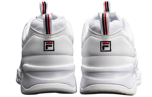 (WMNS) FILA Ray Series VNTG Chunky Sneakers White/Red FS1SIB1160X_WWT