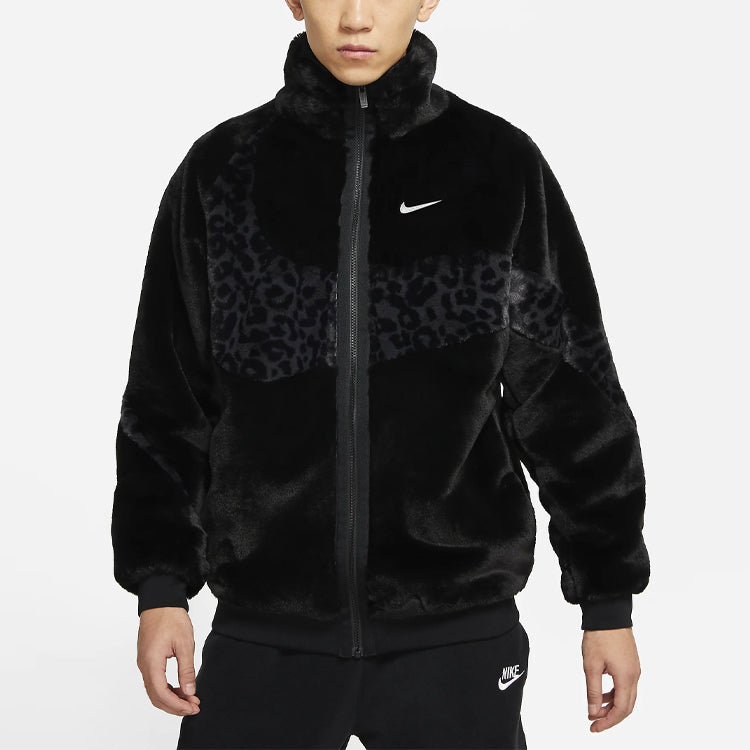 Nike Sportswear Swoosh Logo Casual FleeceJacket Men Black DH6685-010