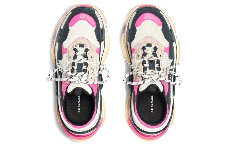(WMNS) Balenciaga Triple S Mules 'White Pink and Black Double Foam and Mesh' 755686W3SM15671