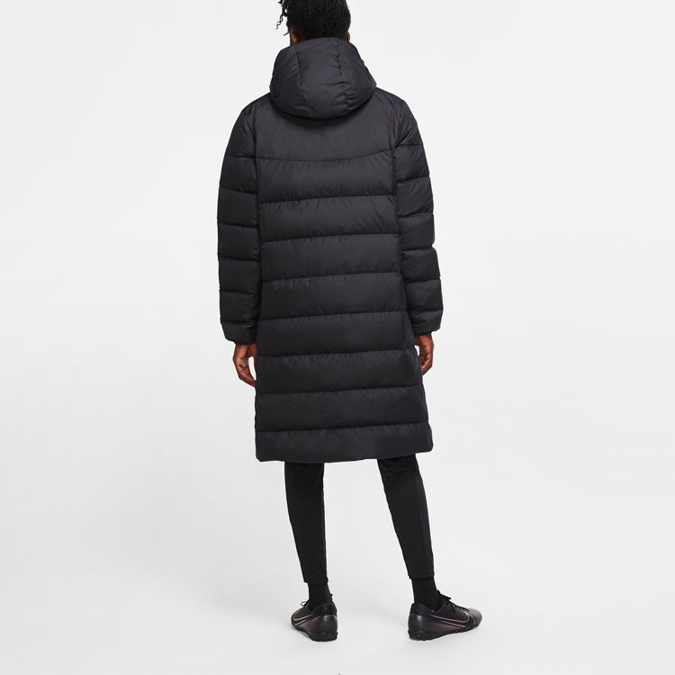 Nike Strike Solid Color logo hooded Soccer/Football Down Jacket Black DB9879-010
