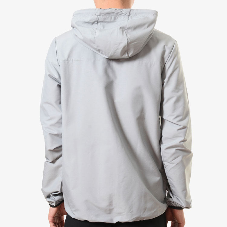 adidas neo Casual Sports hooded Woven Windproof Jacket Gray DX9716