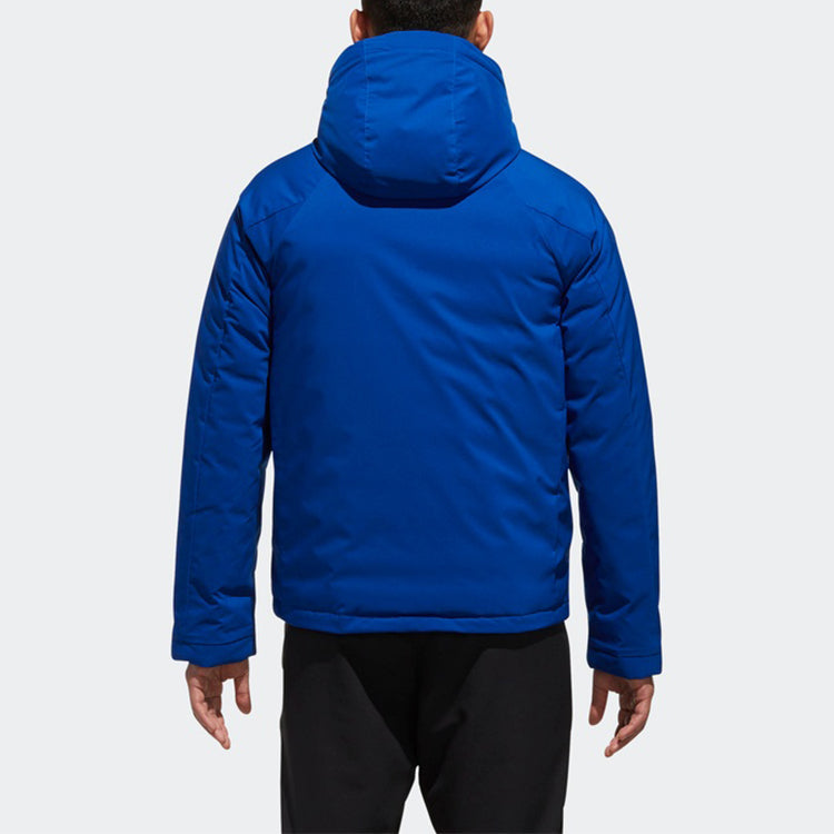 adidas 3stripes Down H Stay Warm Sports hooded down Jacket Blue DM1966