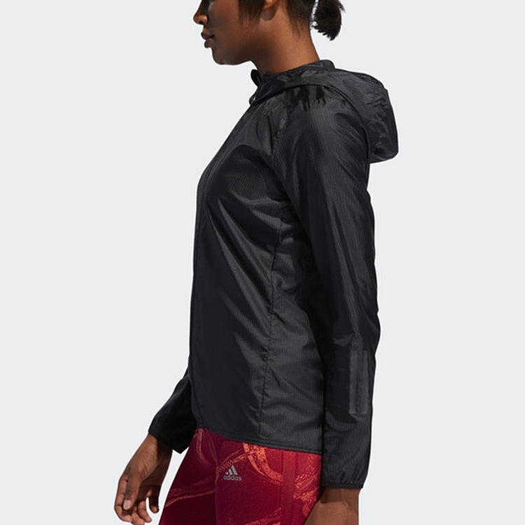 (WMNS) adidas Running Sports Hooded Jacket Black DZ2321