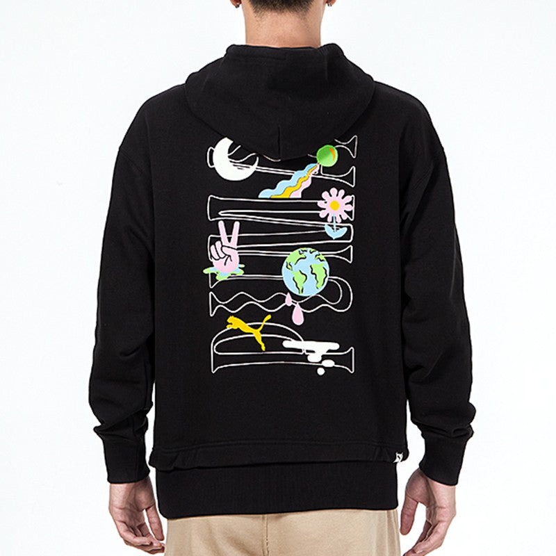 PUMA Back Logo Printing Sports Black 533038-01
