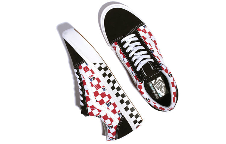 Vans Comfycush Old Skool Dimension In Checkerboard 'Black Red Blue' VN0A3WMA1NG