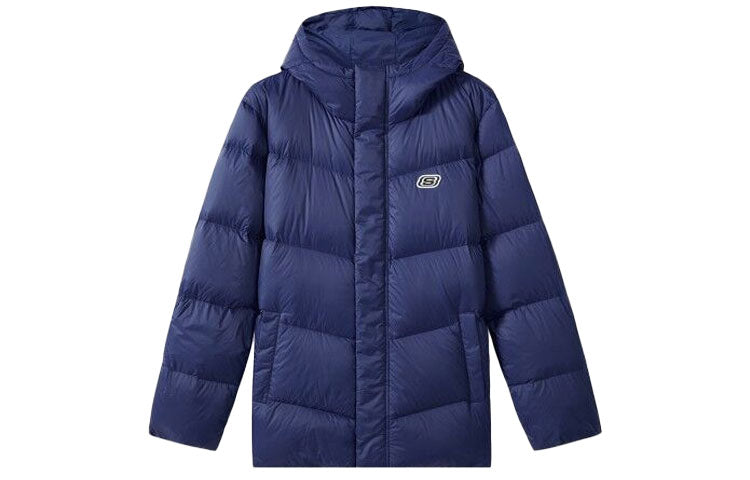 Skechers Colorful Casual Series Solid Logo Hooded Down Jacket 'Multi-Color' L422U072