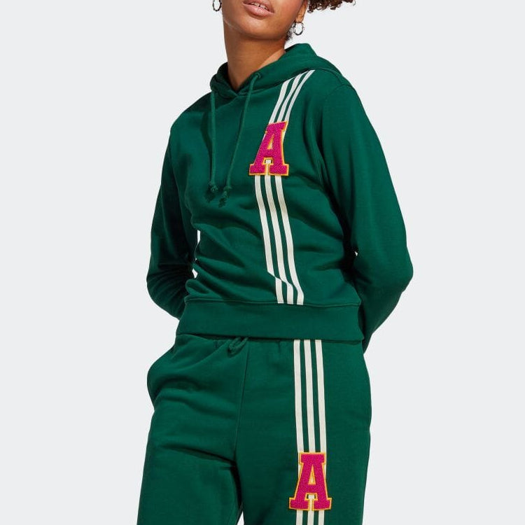 (WMNS) adidas Small Logo Hoodies Asia Sizing 'Green' IC5230