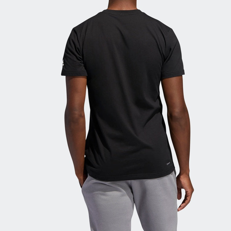 adidas Basketball Cartoon Printing Short Sleeve Black DU6857