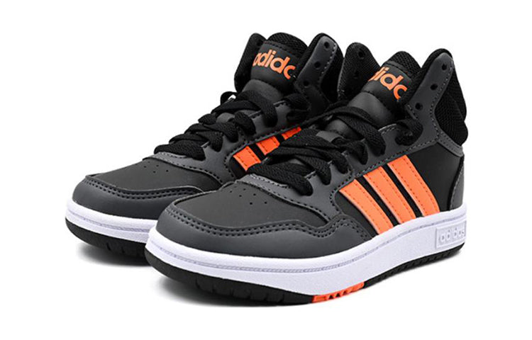 (GS) adidas Hoops 3.0 Mid Shoes 'Black Grey Orange' HQ4492
