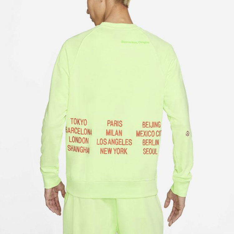 Men's Nike Embroidered Logo Round Neck Pullover Green DD0883-383