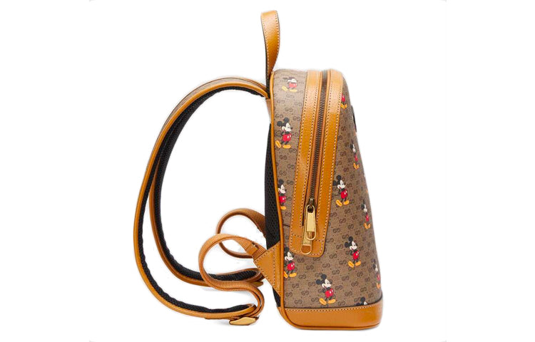 Gucci x Disney Mickey Mouse Leather Backpack 'Beige Brown' 552884-HWUDM-8603