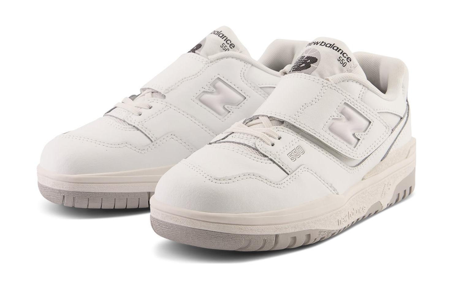 (PS) New Balance 550 Bungee Lace Top Strap 'White Grey' PHB550PB