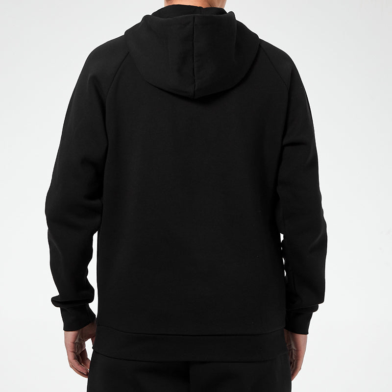 adidas originals 3d Trefoil Hood Logo Printing Fleece Lined Stay Warm Sports Black GN3555