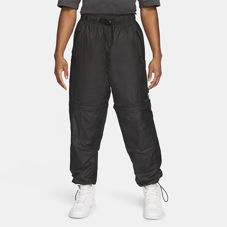 Air Jordan 23 Engineered Convertible 2-In-1 Removable Checkered Sports Trousers For Men Black CV2789-010