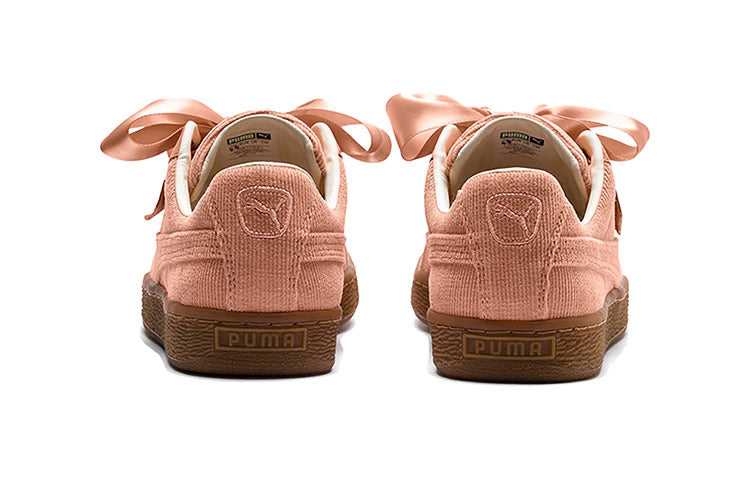 (WMNS) PUMA Basket Heart Corduroy 'Pink Brown' 366729-01