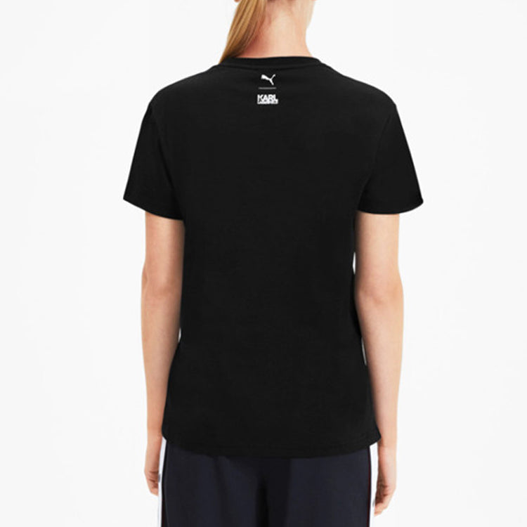 (WMNS) PUMA FENDI Crossover Short Sleeve Black 595565-01