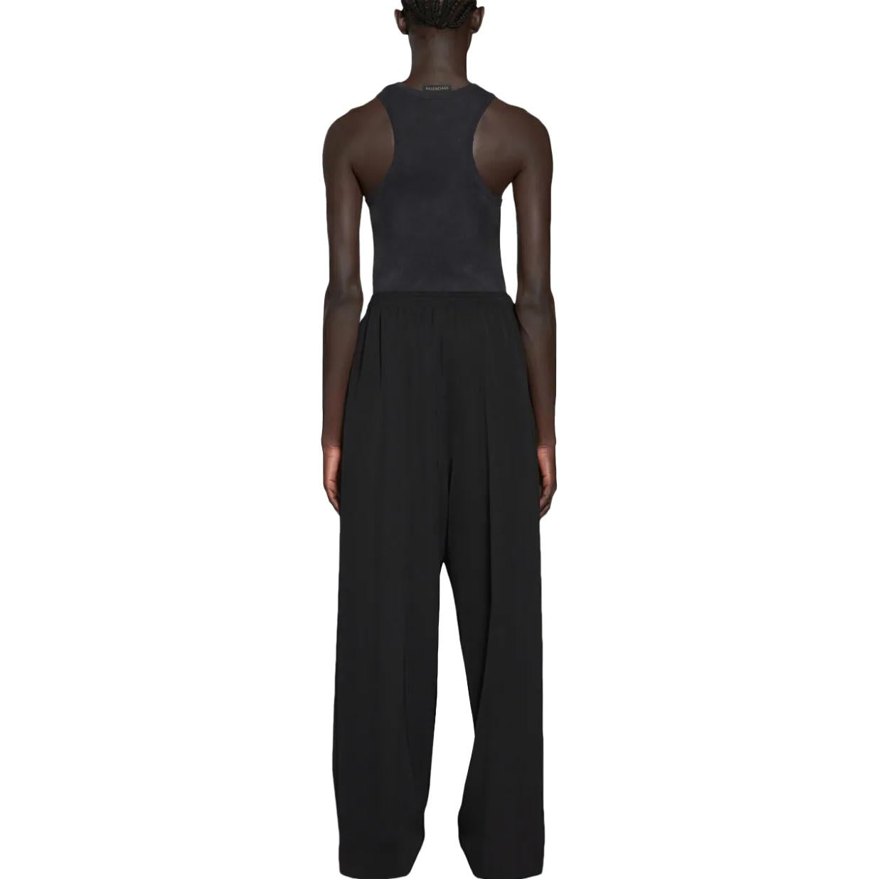 Balenciaga Elastic Waist Straight Leg Pants 'Black' 743903TNT391000