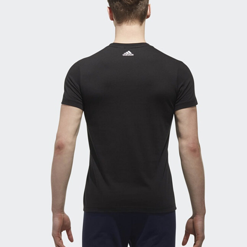 adidas Gfx T Rainbow logo Printing Athleisure Casual Sports Short Sleeve Black CX4991