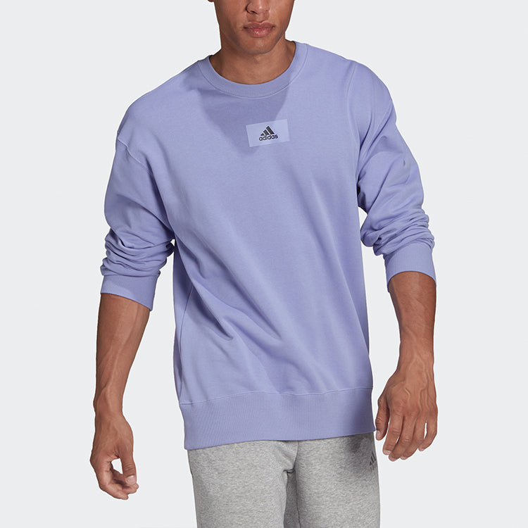 Men's adidas Fv Swt Sports Round Neck Pullover Light Purple HE4347