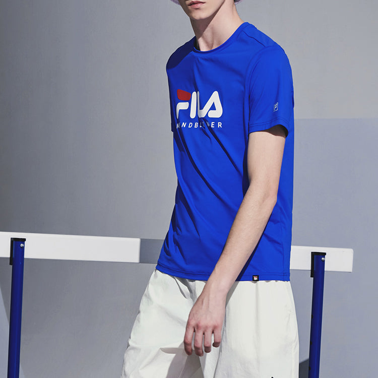 FILA Alphabet Printing Short Sleeve Blue A11M022103F-RB