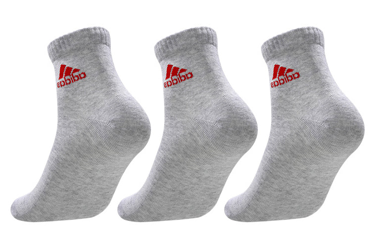 adidas Casual Sports Running Badminton Socks Unisex Combined Pack Grey MF0028
