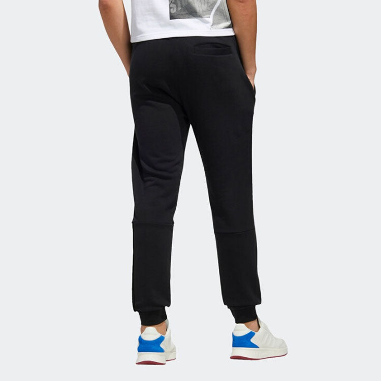 adidas neo Casual Breathable Bundle Feet Sports Long Pants Black FN6460