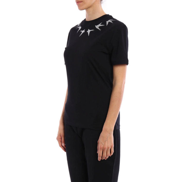 McQ Alexander McQueen Collar Short Sleeve Black 318978-RGH15-1000