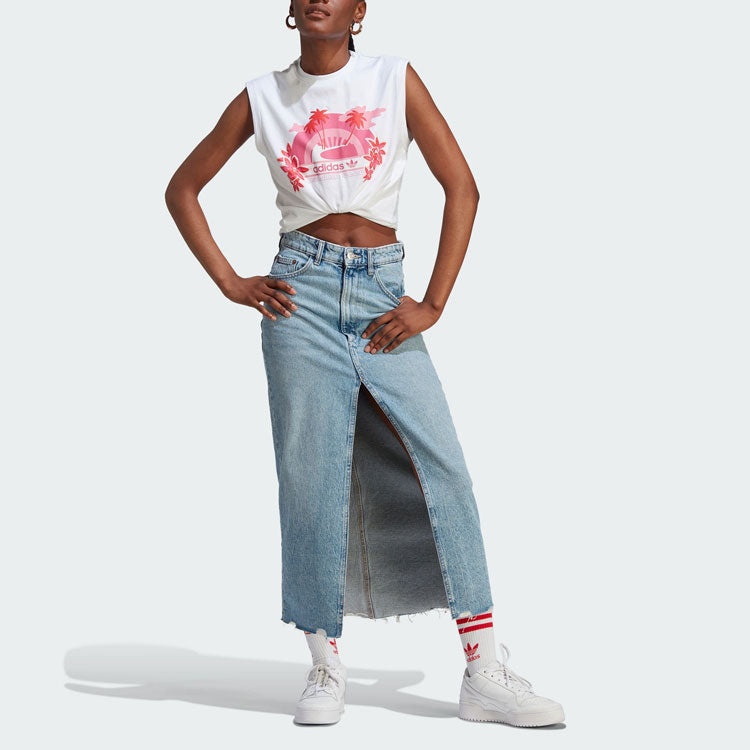 (WMNS) adidas Island Club Sleeveless Graphic Tee 'White' IT8151