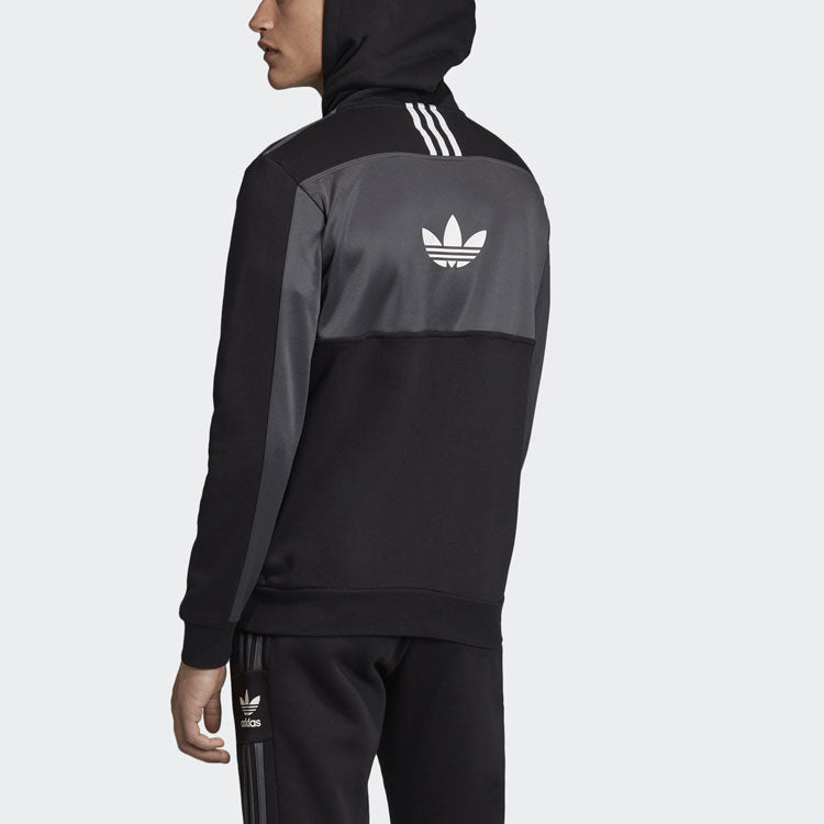 adidas originals Casual Sports hooded Zipper Jacket Black FH9364