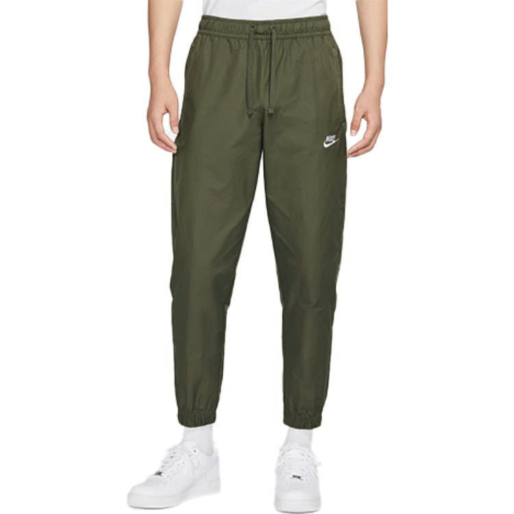 Men's Nike Solid Color Straight Bundle Feet Long Pants/Trousers Sports Pants/Trousers/Joggers Olive DD5311-222