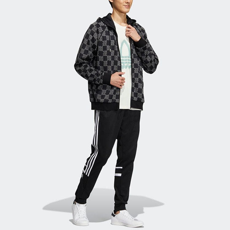adidas Monogram Jacket 'Black White' HR3435