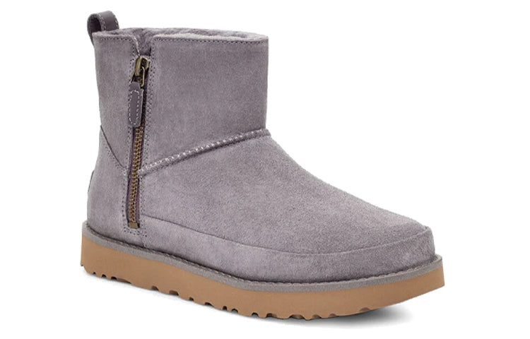 (WMNS) UGG Classic Zip Mini Suede 'Grey' 1113590-SHA