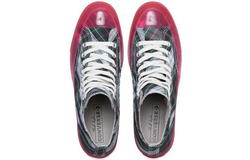 Converse Chuck Taylor All Star 70s Hi Plaid Translucent Midsole Red 163324C