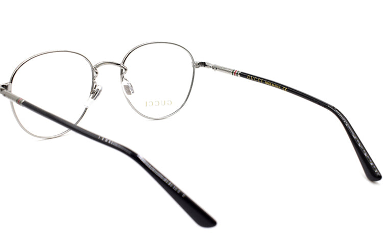 Gucci Round Enamel Ribbon Glasses Sliver GG0392O