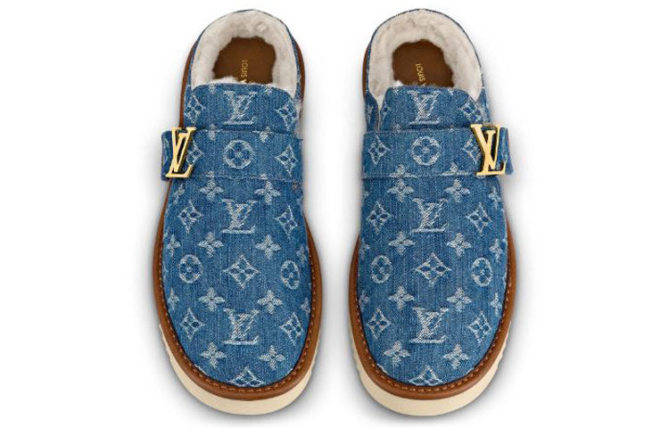 LOUIS VUITTON x Nigo Cosy Mules 'Denim Monogram' 1A81G9