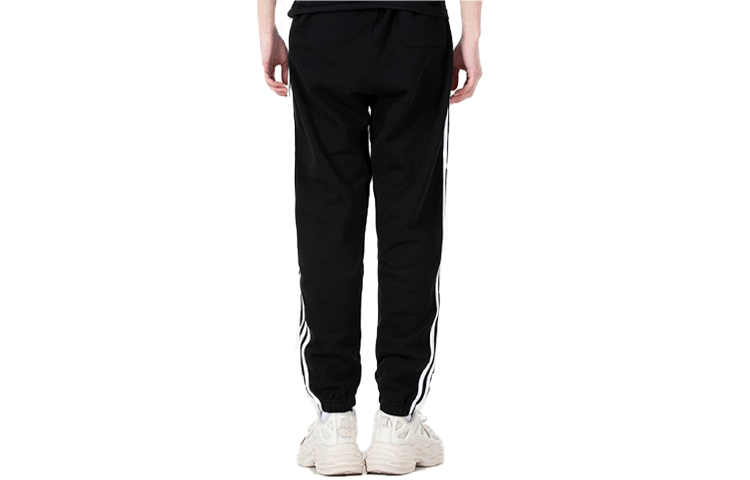 Men's adidas Casual Sports Breathable Knit Long Pants/Trousers Black HH9430
