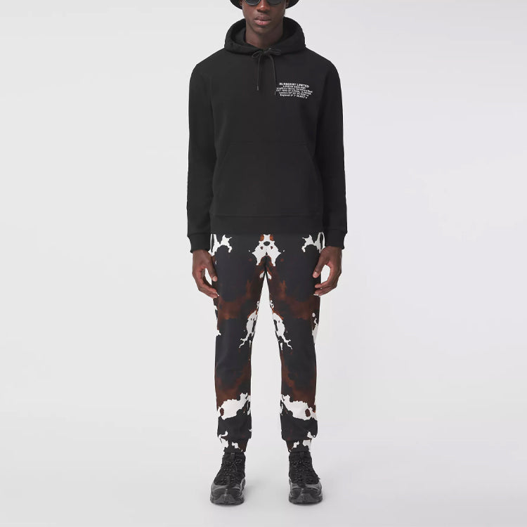 Men's Burberry FW21 Alphabet Pattern Loose Black 80427531