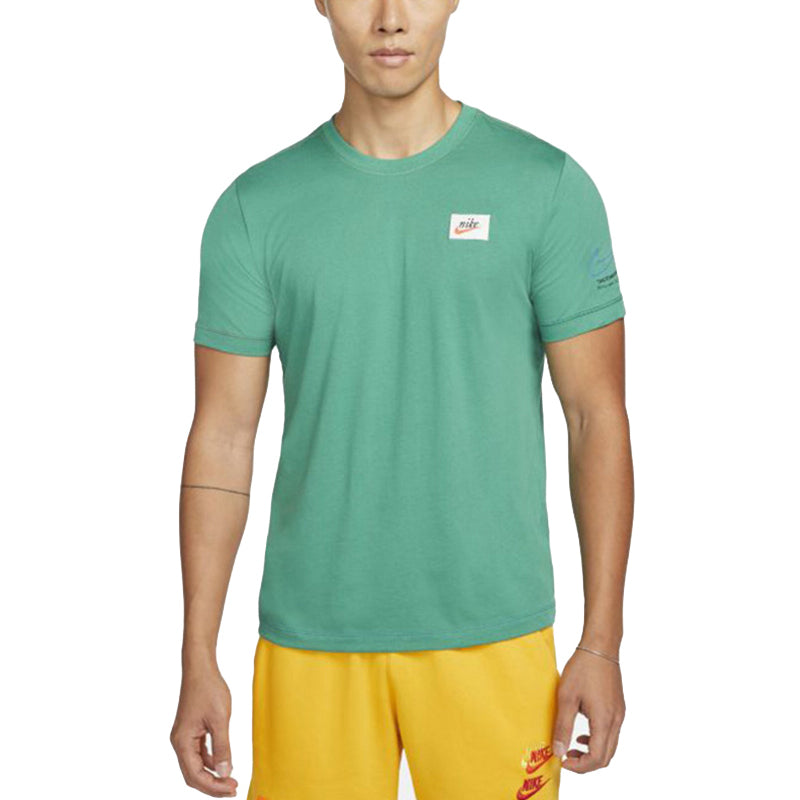 Men's Nike Nsw Tee Swoosh 50 Lbr Casual Sports Breathable logo Printing Short Sleeve Light Green T-Shirt DJ1394-350