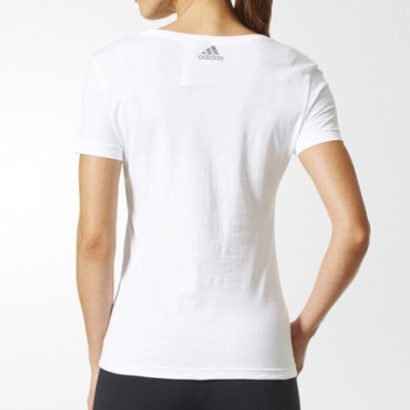 (WMNS) adidas Essentials Logo T-Shirt Asia Sizing 'White Gold' CD1981