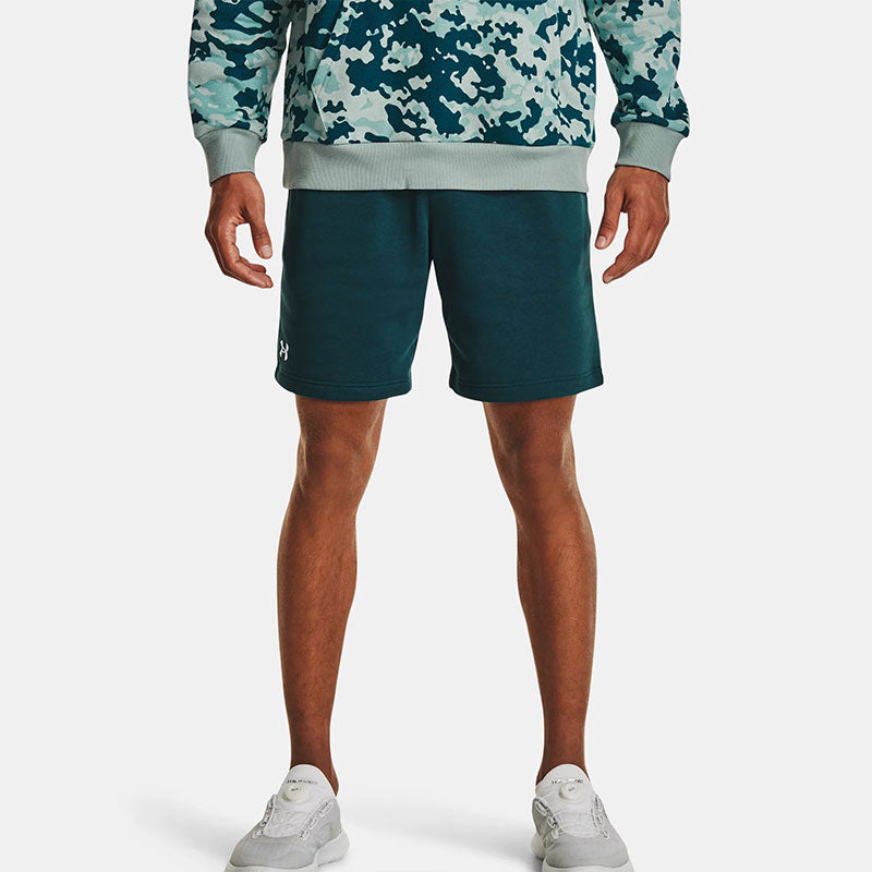 Under Armour Rival Fleece Wordmark Shorts 'Teal' 1379869-716