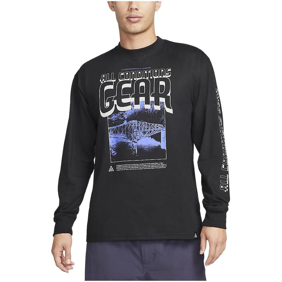Nike ACG Long Sleeve T-Shirt Asia Sizing 'Black' FQ3730-010