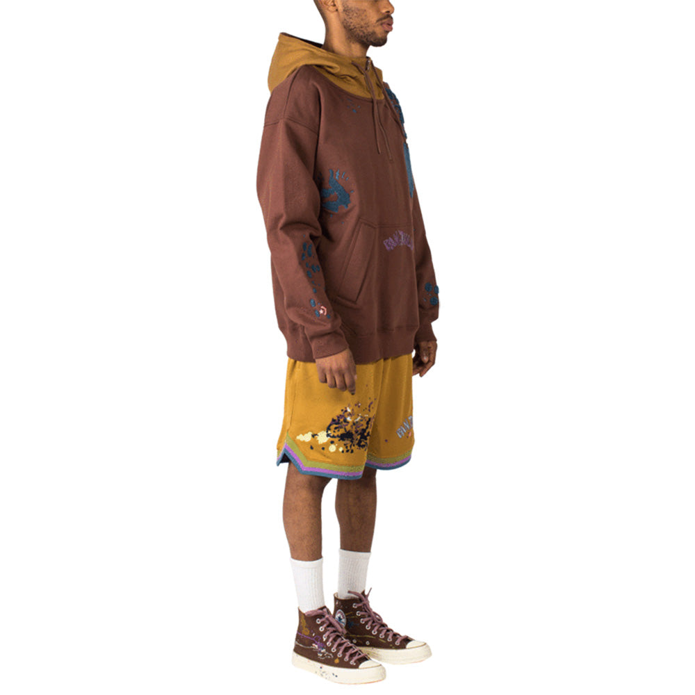Men's Converse x Bandulu Crossover Splash Ink Embroidered Contrasting Colors Brown 10021726-A01
