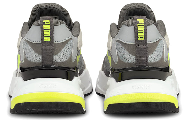 PUMA RS-Fast Neon Running Shoes White/Brown/Yellow 382520-02