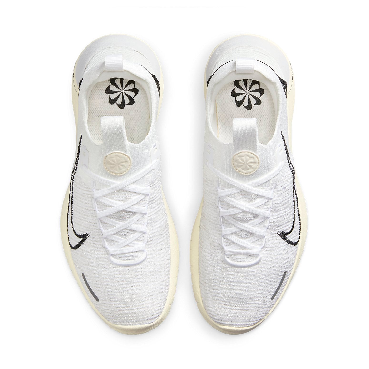 (WMNS) Nike Free RN NN Road Running Shoes 'White Coconut Milk Photon Dust Black' DX6482-100
