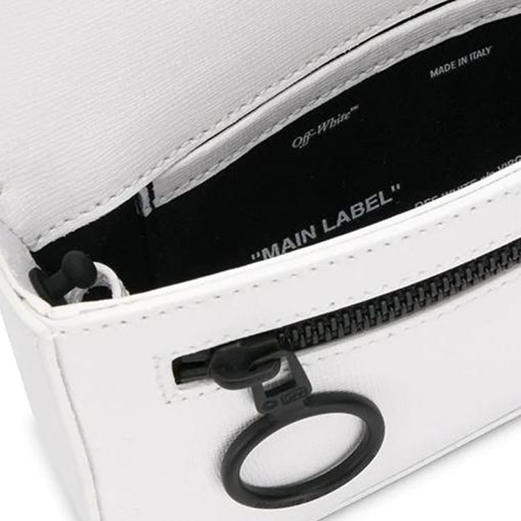 Off-White Industrial Logo Shoulder Bag White OMNA032E194230020100